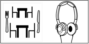 pictogramme cantine + casque